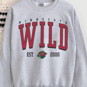 Minnesota Wild Ice Hockey Sweatshirt 90s Minnesota Wild Shirt Sweater